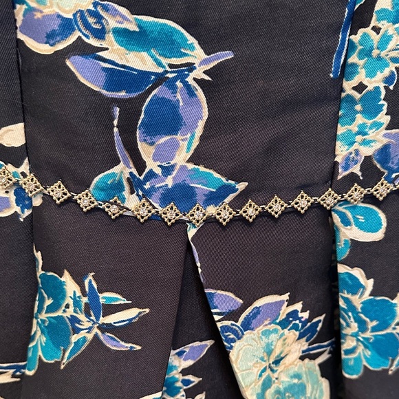 Speechless Navy Blue Floral Kids Formal Dress - Picture 2 of 5